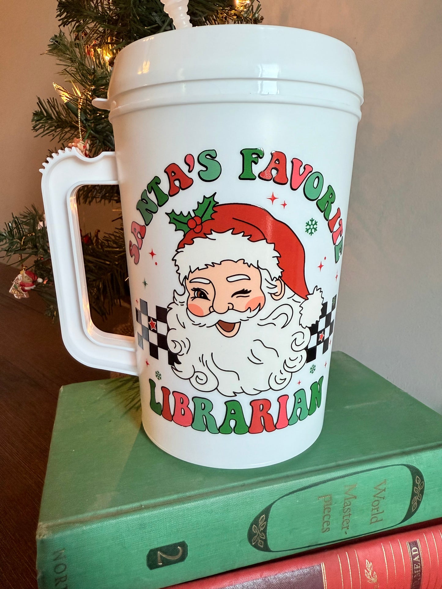 Santa’s Favorite Librarian 34oz Mega Mug