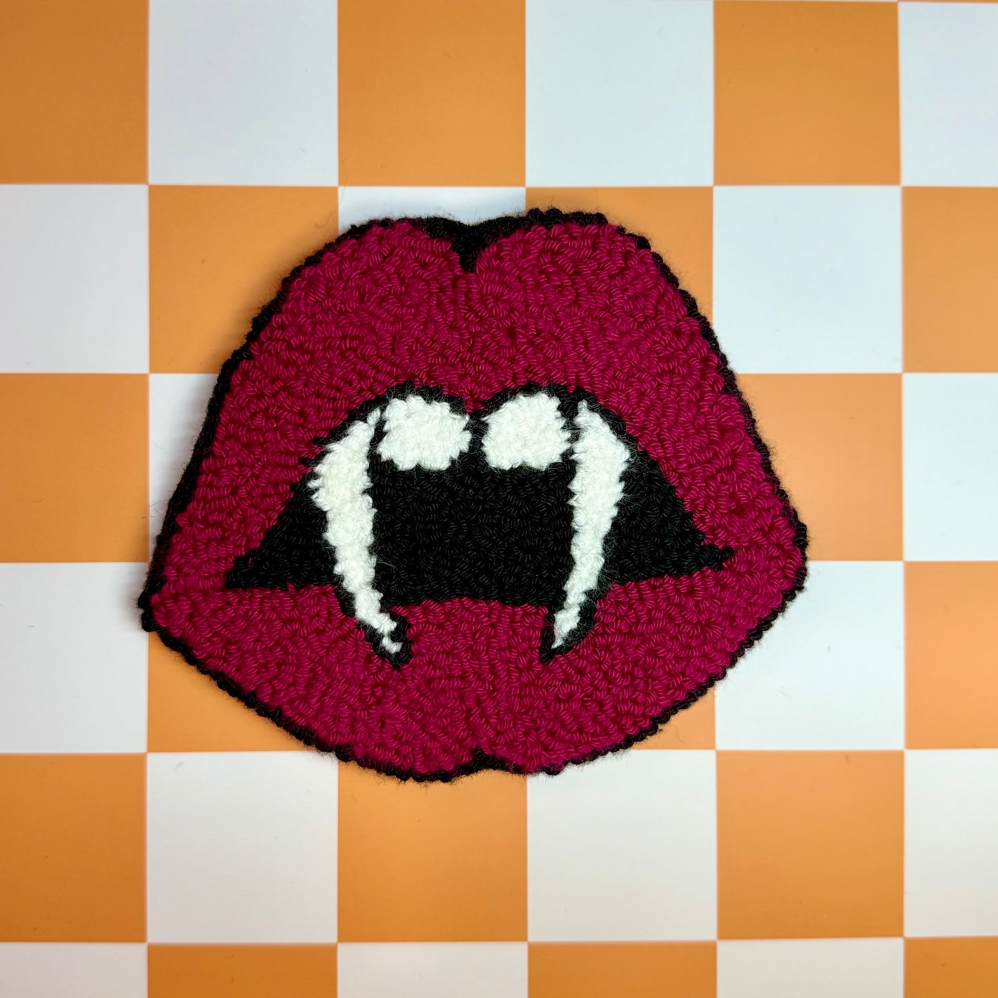 Vampire Fangs Mug Rug