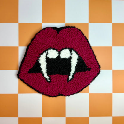 Vampire Fangs Mug Rug