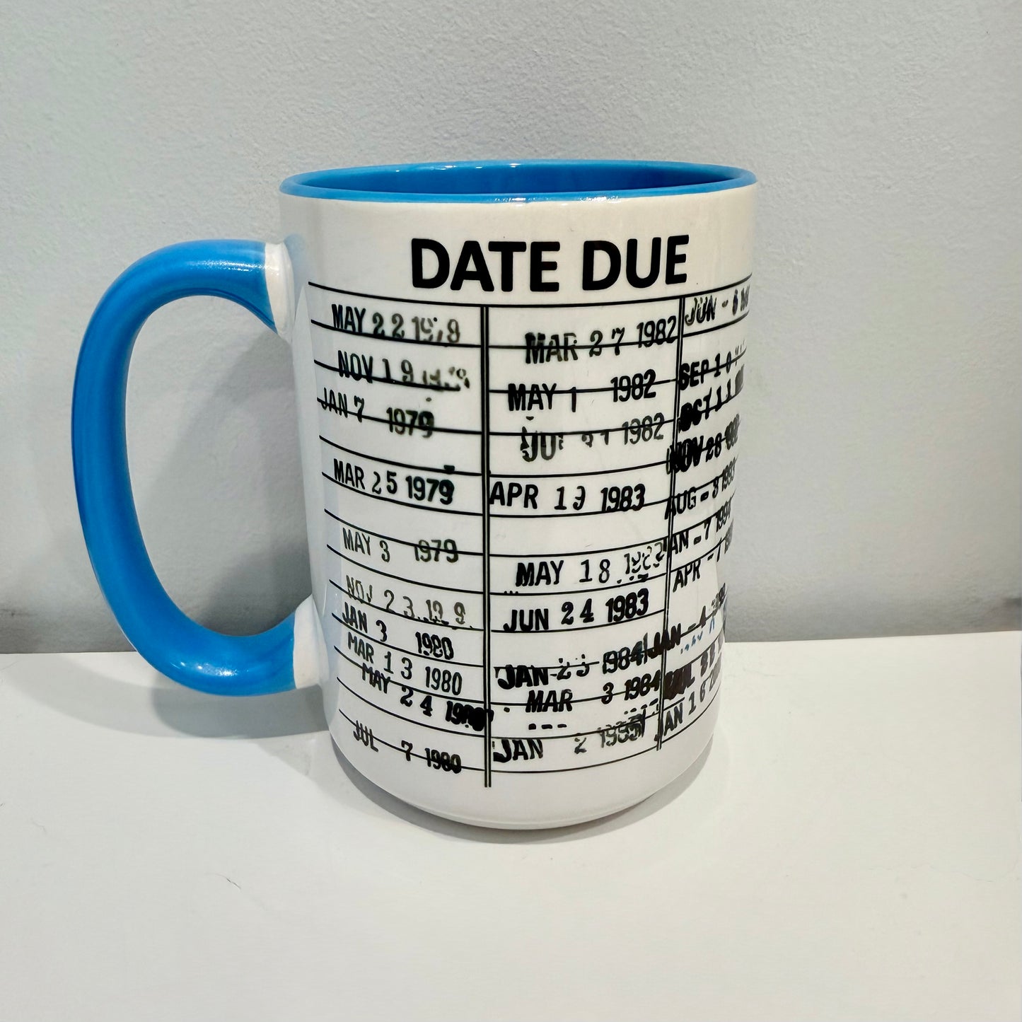 Date Due Stamp Ceramic Mug