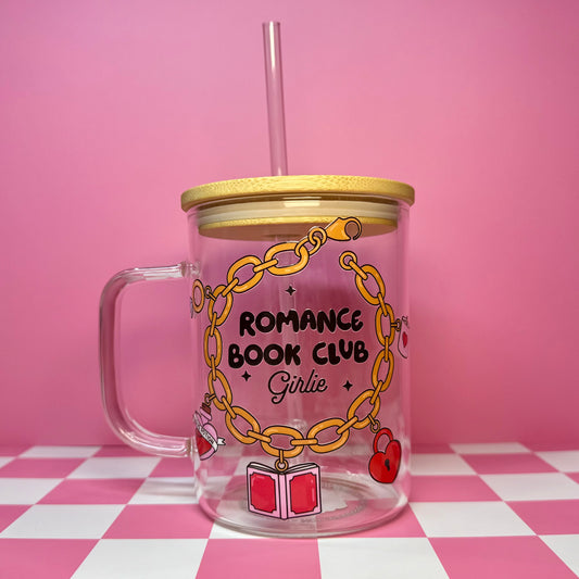 Romance Book Club Bracelet Glass Mug