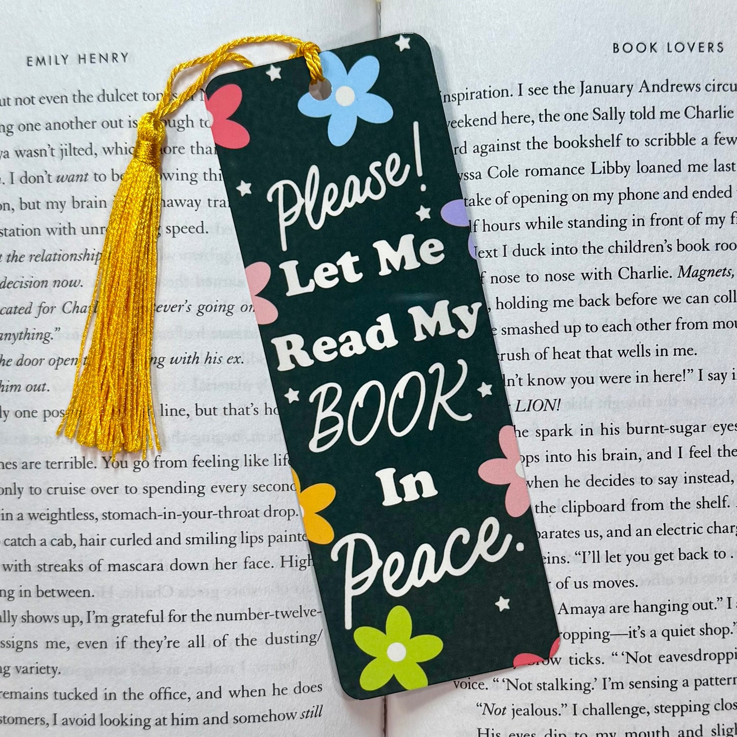 Let Me Read in Peace Metal Bookmark