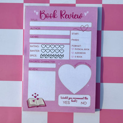 Romance Book Review Post-It Note