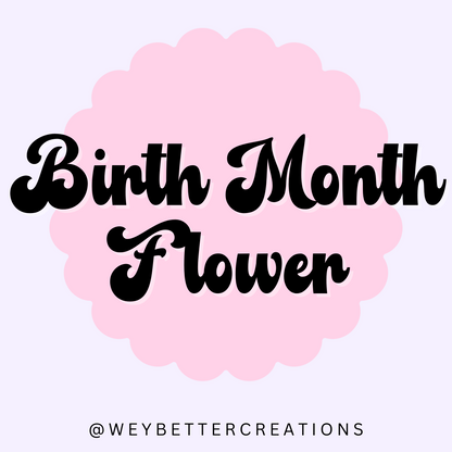 Birth Month Flower Can Glass