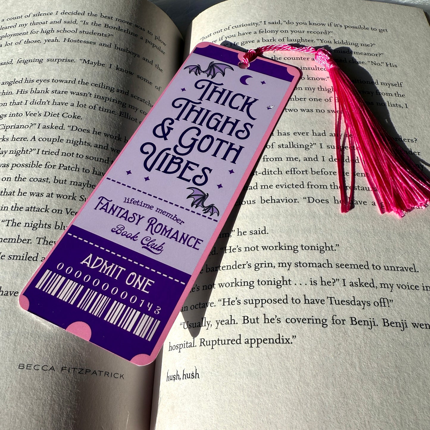 Thick Thighs & Goth Vibes Metal Bookmark