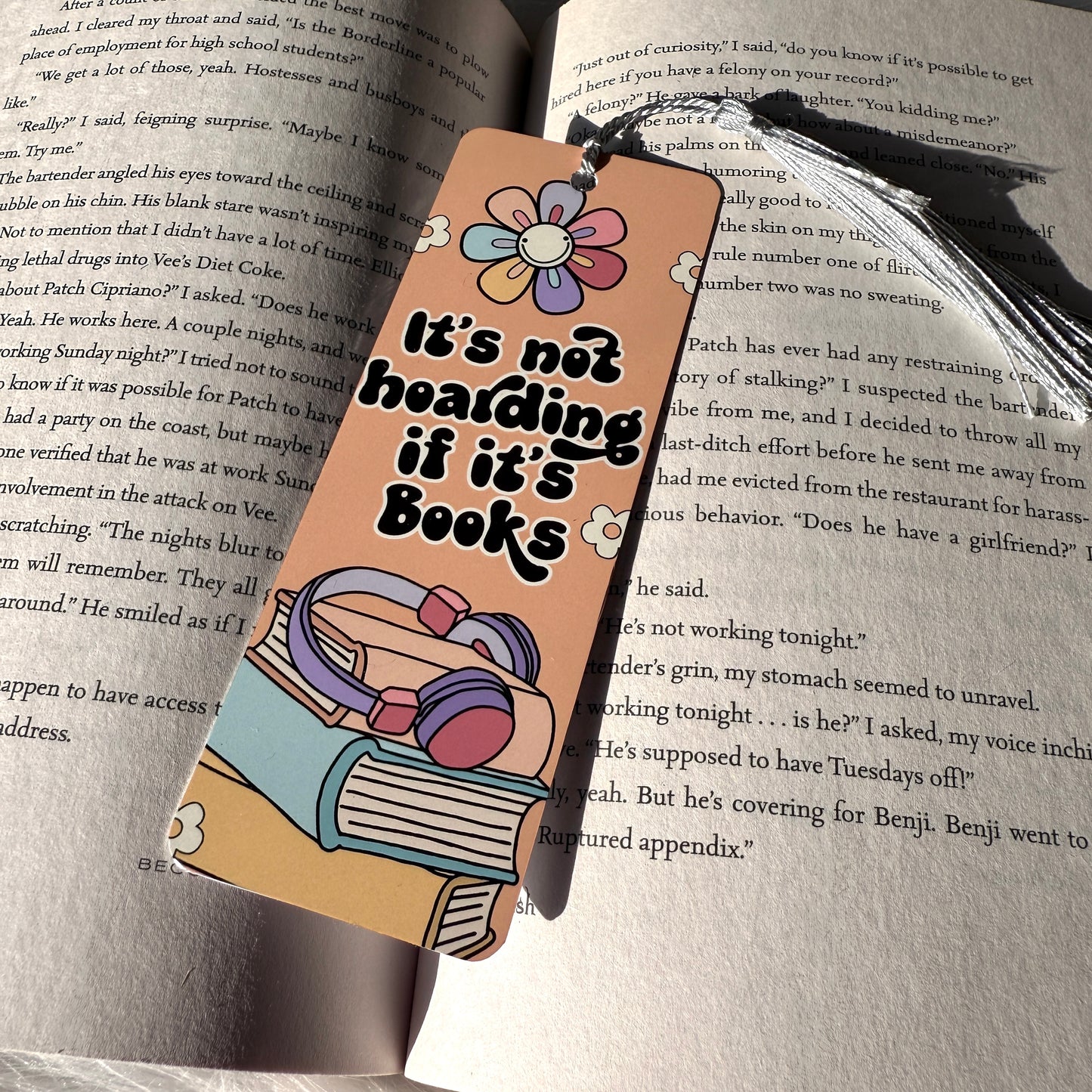 Not Hoarding Metal Bookmark