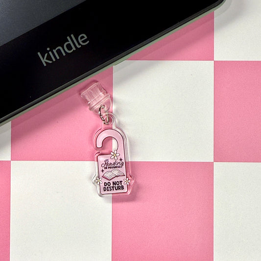 Reading in Progress Dust Plug Charm