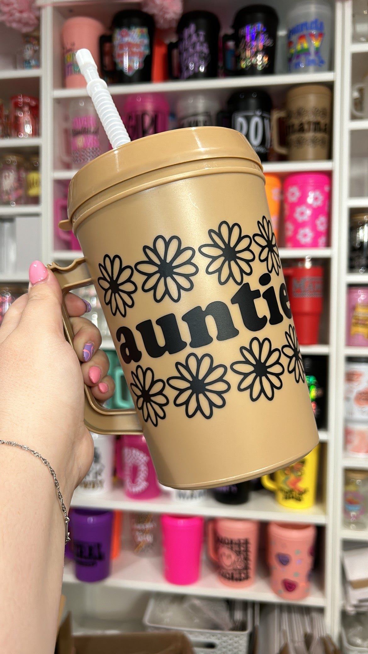 Floral Auntie 34oz Mega Mug