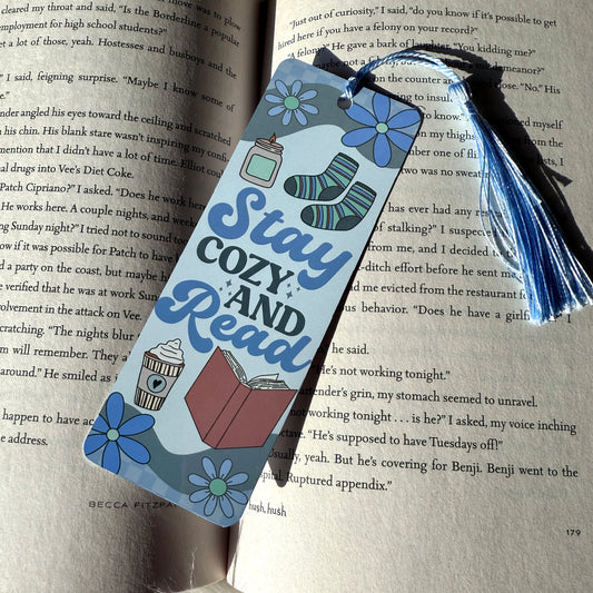 Stay Cozy Metal Bookmark