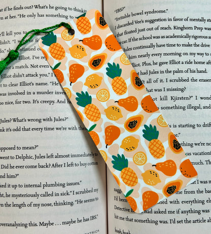 Citrus Fruit Metal Bookmark