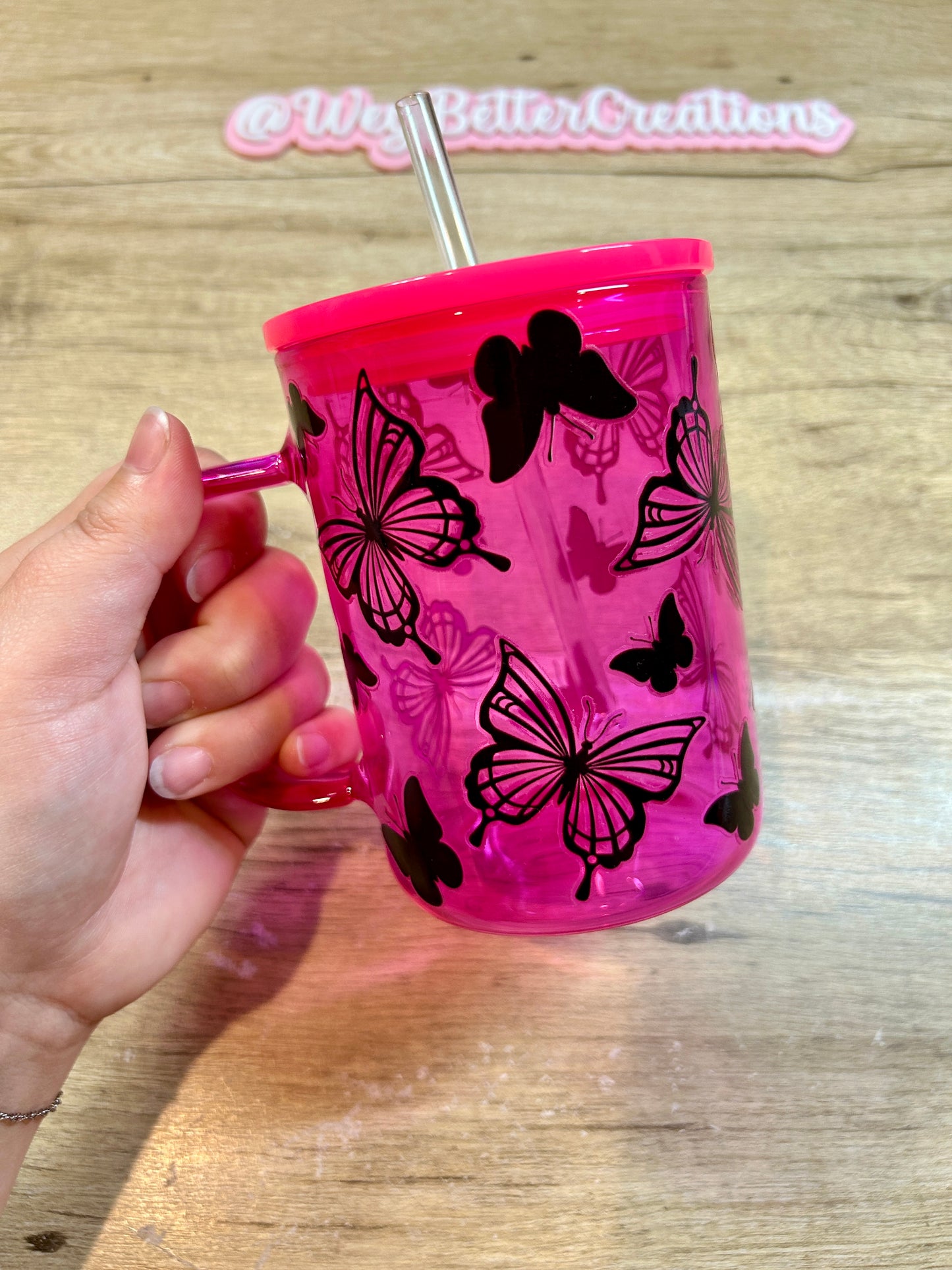 Butterflies Jelly Glass Mug