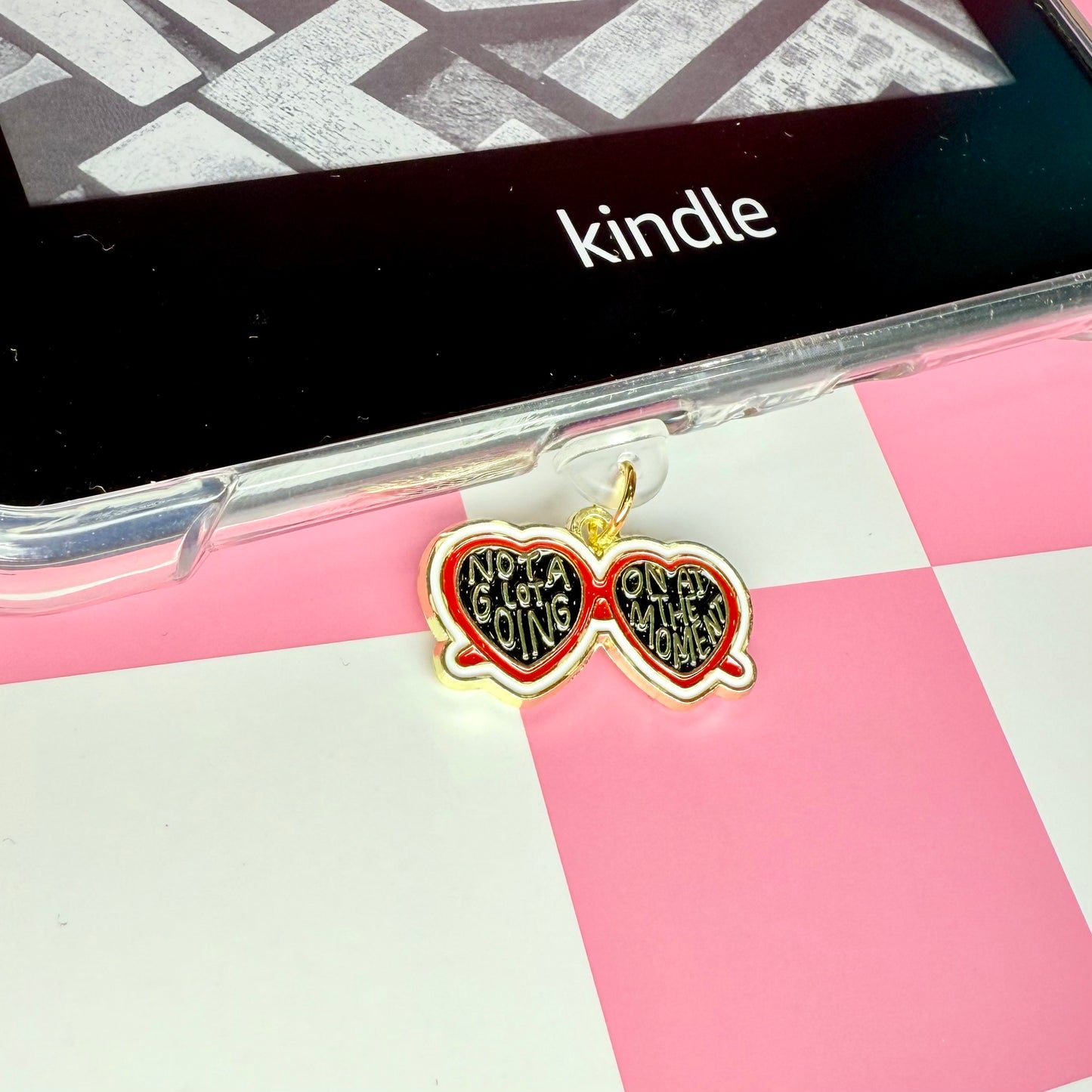 Heart Glasses Dust Plug Charm