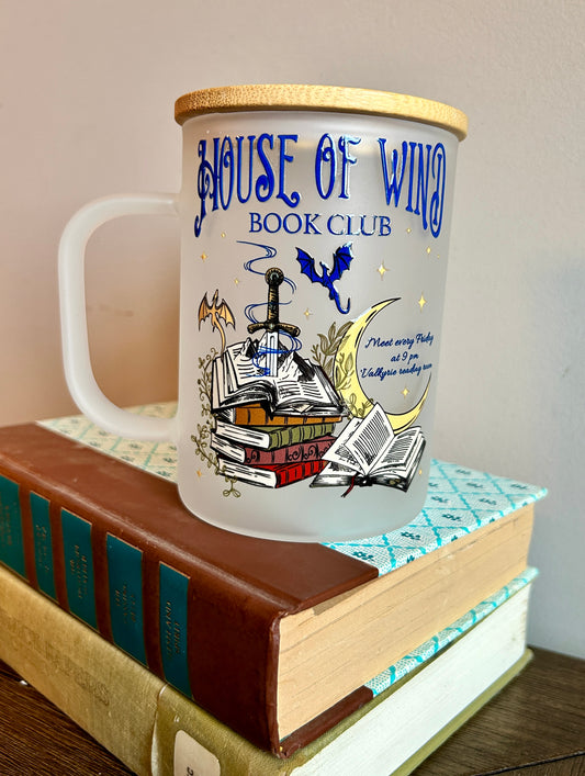 House of Wind Book Club Glass Mug