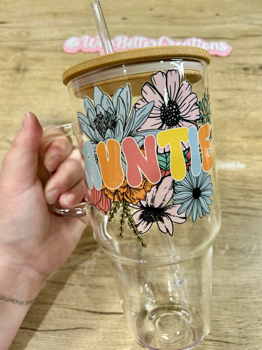 Auntie 32oz Glass Mug