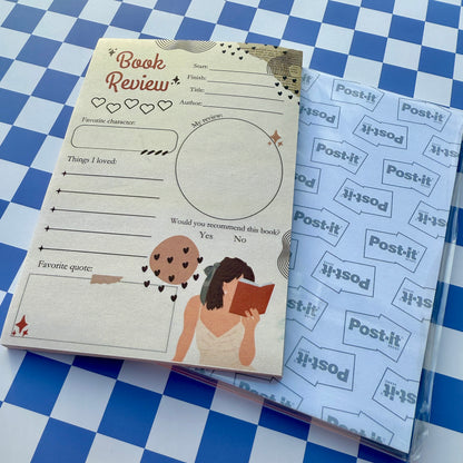 Boho Book Review Post-It Note
