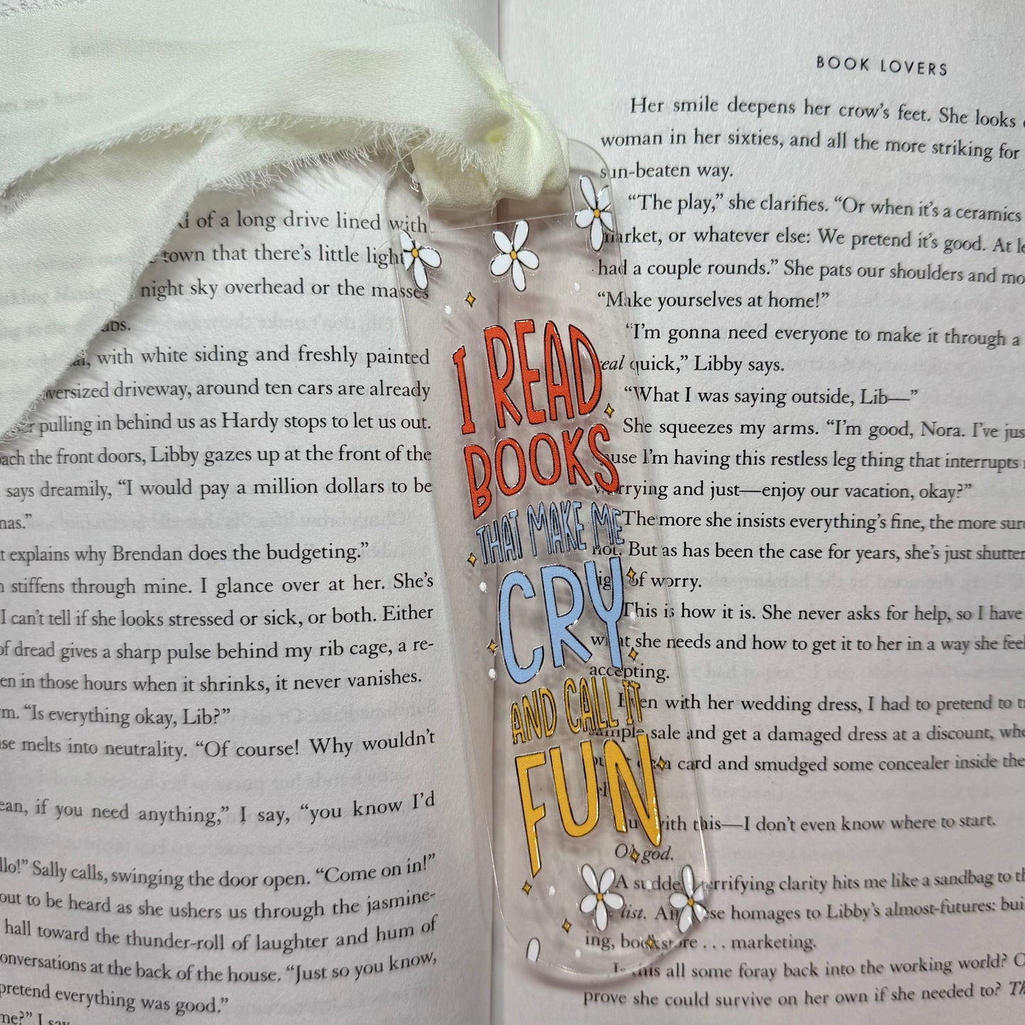 Books That Make Me Cry Acrylic Bookmark