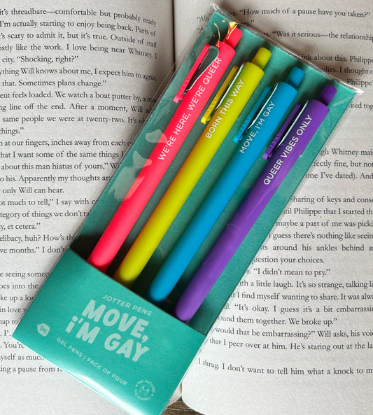 Move, I’m Gay Jotter Pen (4 Pack)