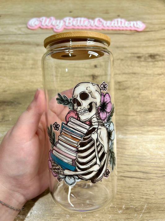 Skelly Books 20oz Can Glass