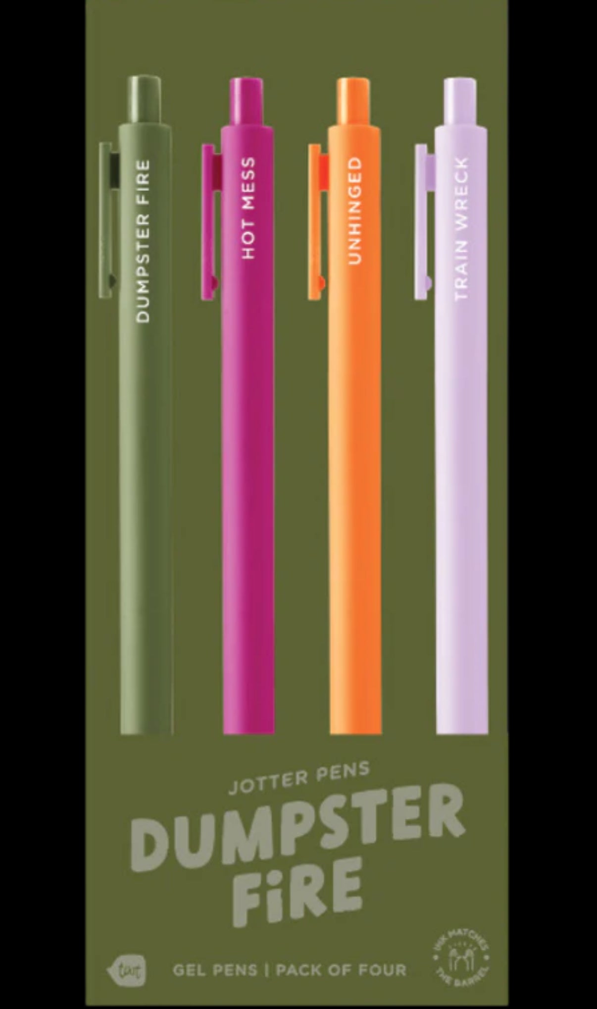 Dumpster Fire Jotter Pen (4 Pack)