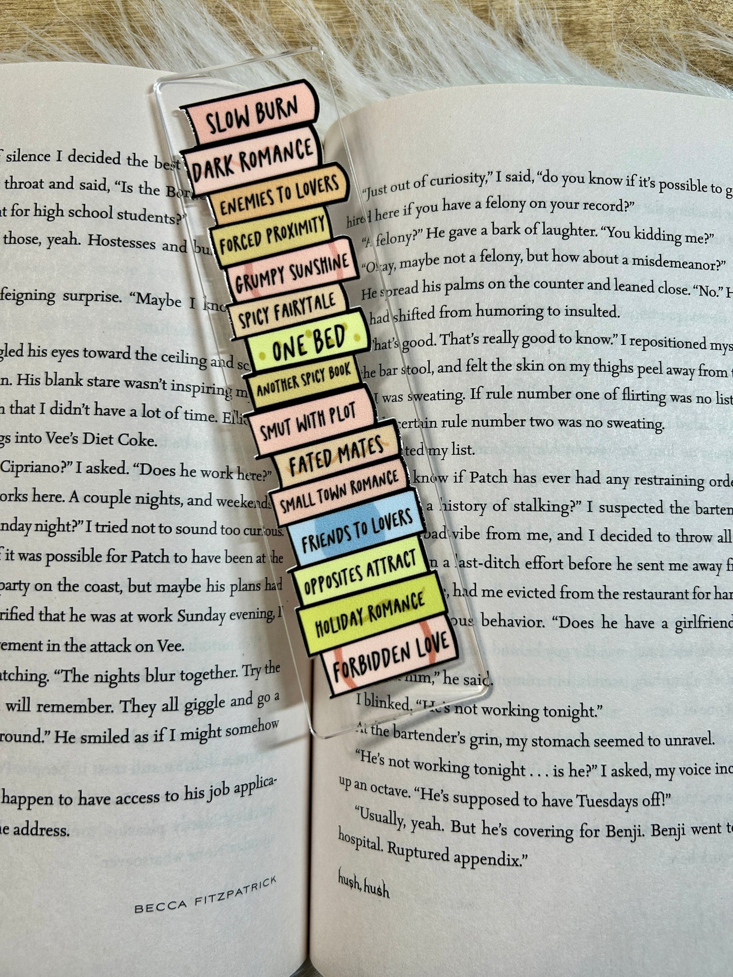 Book Tropes Acrylic Bookmark