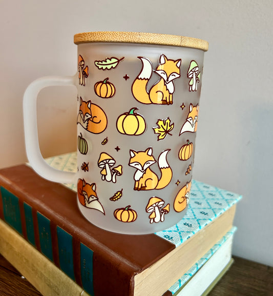 Foxy Fall Glass Mug