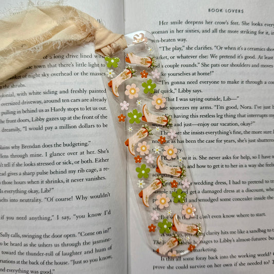 Boots & Flowers Acrylic Bookmark