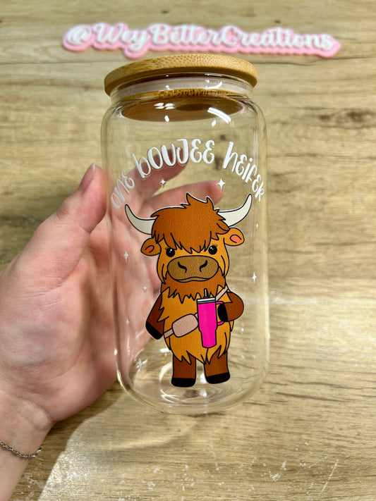 Bougie Heifer 16oz Can Glass