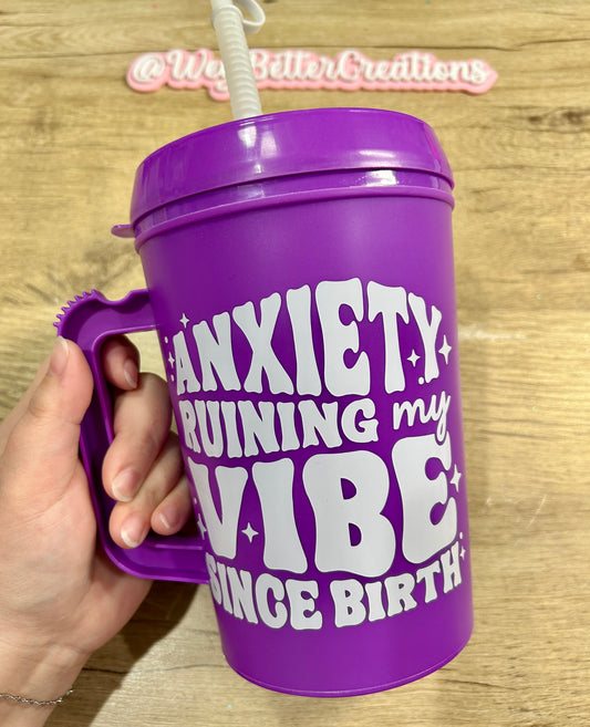 Anxious Since Birth 34oz Mega Mug