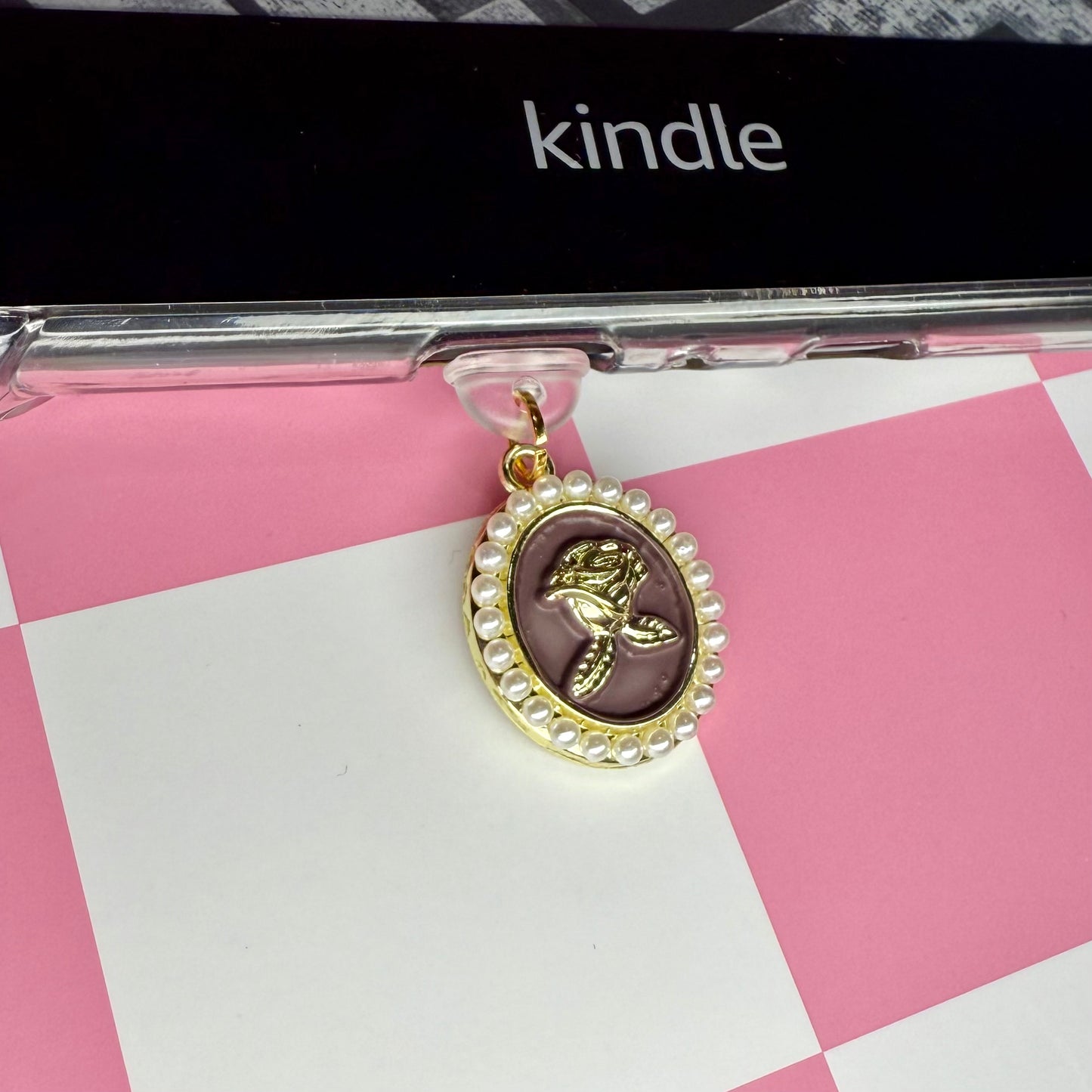 Framed Rose Dust Plug Charm