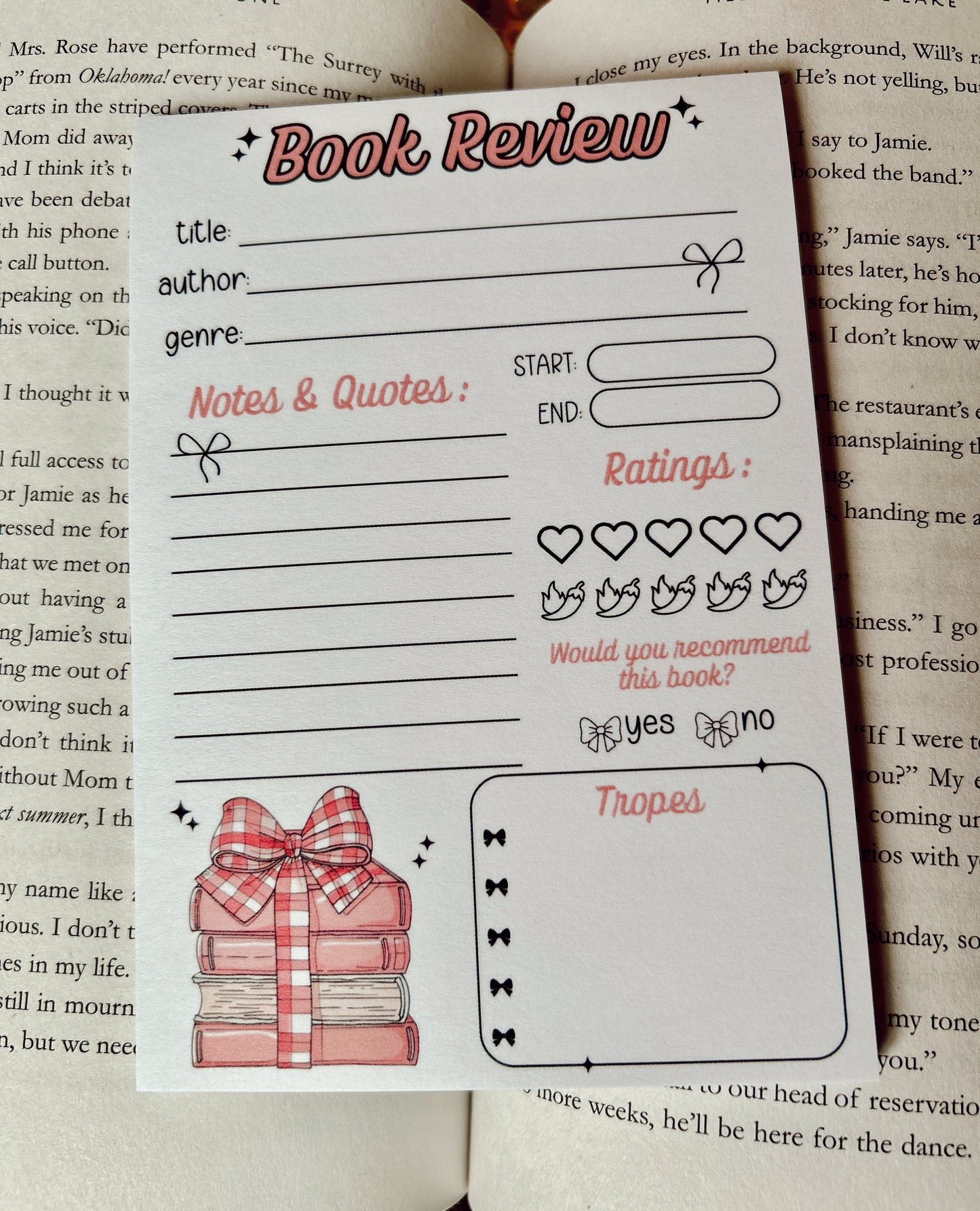 Coquette Book Review Post-It Note