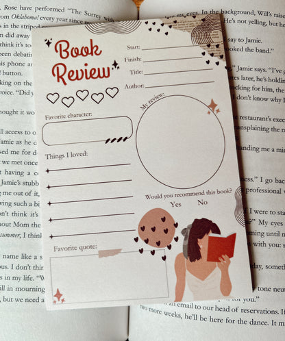 Boho Book Review Post-It Note