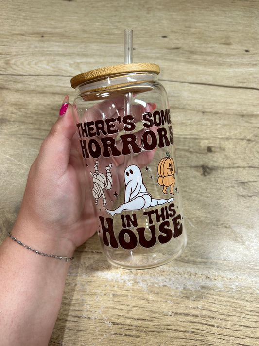 Horrors in this House 16oz Can Glass