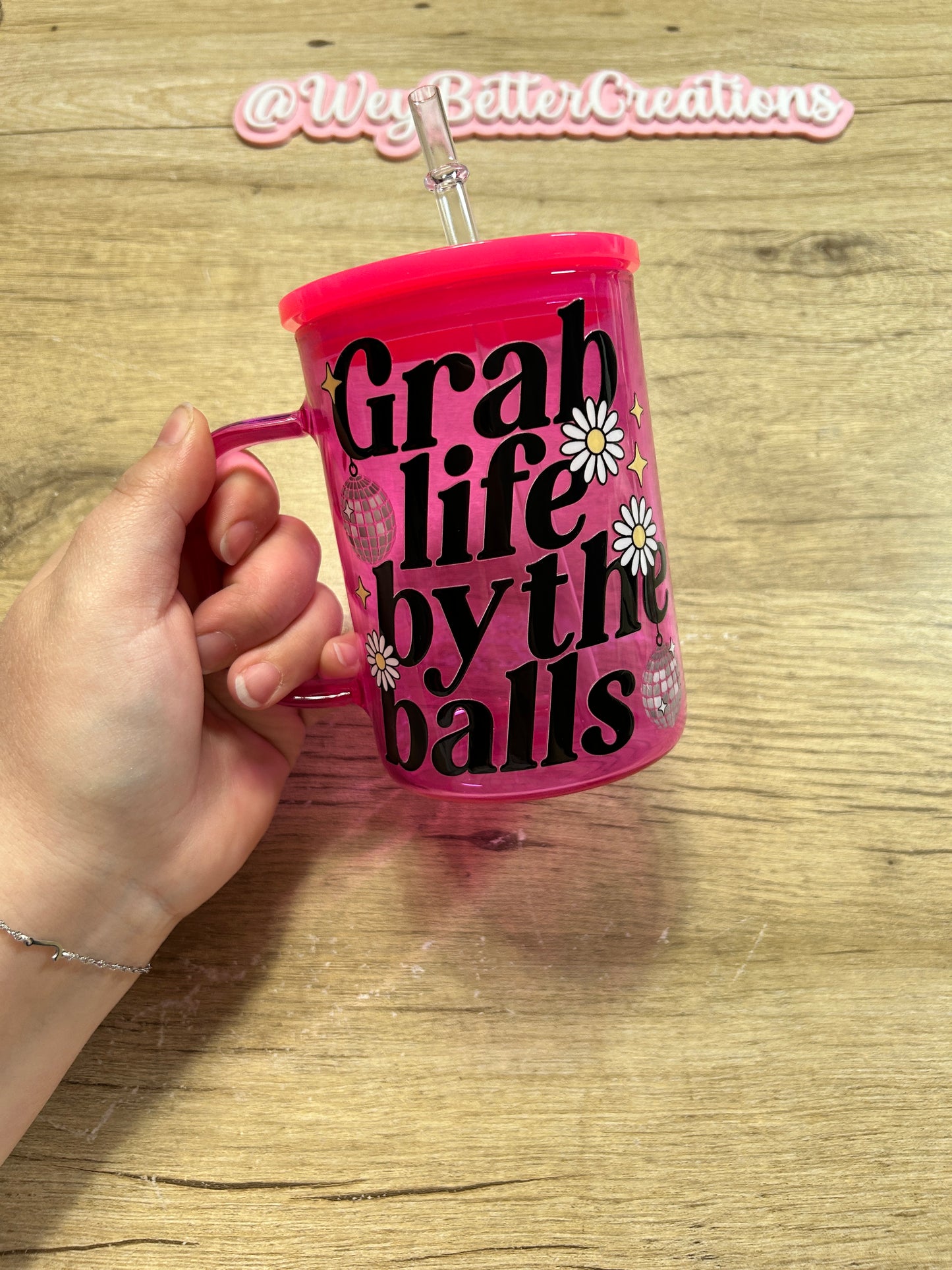 Grab Life Jelly Glass Mug