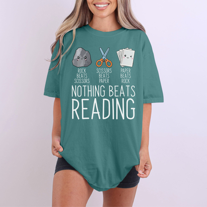 Reading beats everything Comfort Colors Shirt